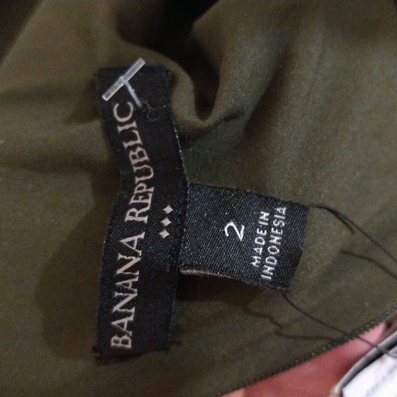NWT Banana Republic olive green dress Sz 2 - Picture 8 of 12